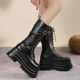 Funki Buys | Boots | Women's Gothic Punk Retro Biker Boots