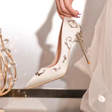 Funki Buys | Shoes | Women's Elegant Silk Formal Prom Stilettos