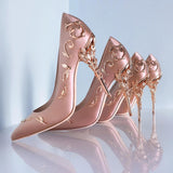 Funki Buys | Shoes | Women's Elegant Silk Formal Prom Stilettos