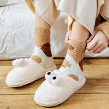 Funki Buys | Socks | Unisex Fuzzy Warm Paw Print Socks 6 Pcs