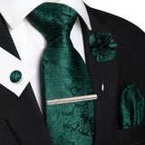 Funki Buys | Neckties | Men's 5pcs Silk Floral Champagne Tie Set