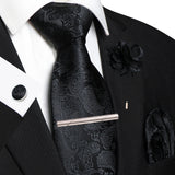 Funki Buys | Neckties | Men's 5pcs Silk Floral Champagne Tie Set