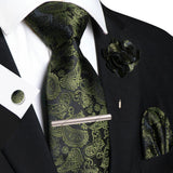 Funki Buys | Neckties | Men's 5pcs Silk Floral Champagne Tie Set
