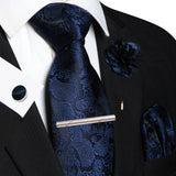 Funki Buys | Neckties | Men's 5pcs Silk Floral Champagne Tie Set
