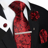 Funki Buys | Neckties | Men's 5pcs Silk Floral Champagne Tie Set