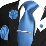Funki Buys | Neckties | Men's Luxury 5 Pcs Ridged Silk Tie Set