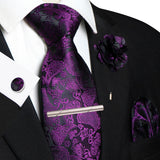 Funki Buys | Neckties | Men's 5pcs Silk Floral Champagne Tie Set