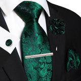Funki Buys | Neckties | Men's 5pcs Silk Floral Champagne Tie Set