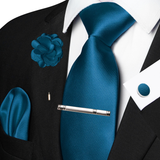 Funki Buys | Neckties | Men's Luxury 5 Pcs Ridged Silk Tie Set