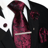 Funki Buys | Neckties | Men's 5pcs Silk Floral Champagne Tie Set