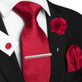 Funki Buys | Neckties | Men's 5pcs Formal Silk Tie Set