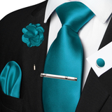 Funki Buys | Neckties | Men's Luxury 5 Pcs Ridged Silk Tie Set