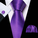 Funki Buys | Neckties | Men's 3pcs Silk Floral Purple Tie Set