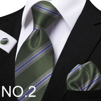 Funki Buys | Neckties | Men's Classic Striped Jacquard Tie Set