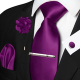 Funki Buys | Neckties | Men's Luxury 5 Pcs Ridged Silk Tie Set