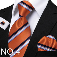 Funki Buys | Neckties | Men's Classic Striped Jacquard Tie Set