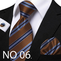 Funki Buys | Neckties | Men's Classic Striped Jacquard Tie Set