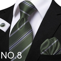 Funki Buys | Neckties | Men's Classic Striped Jacquard Tie Set