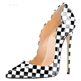 Funki Buys | Shoes | Women's Colored Checkered Patent High Heels