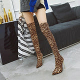 Funki Buys | Boots | Women's Faux Leather Leopard Print Boots