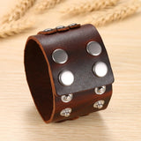 Funki Buys | Bracelets | Unisex Leather Studded Wristband
