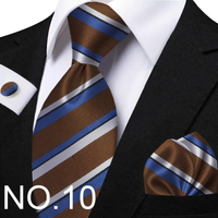Funki Buys | Neckties | Men's Classic Striped Jacquard Tie Set