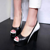 Funki Buys | Shoes | Women's Formal 2 Toned Block Heel Shoes