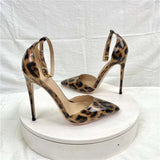 Funki Buys | Shoes | Women's Patent Leopard Stiletto Sandals