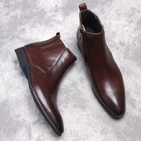 Funki Buys | Boots | Men's Genuine Leather Formal Chelsea Boots