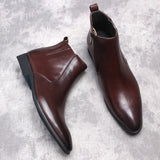 Funki Buys | Boots | Men's Real Leather Formal Chelsea Boots