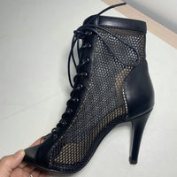 Funki Buys | Boots | Women's Mesh Peep Toe Stiletto Booties