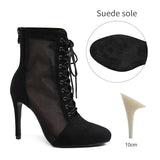 Funki Buys | Boots | Women's Mesh Stiletto Latin Dance Boots