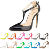 Funki Buys | Shoes | Women's Super High  Heel T-Strap Stilettos