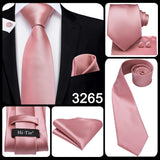 Funki Buys | Neckties | Men's 3 Pcs Stylish Pink Silk Tie Sets