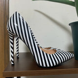 Funki Buys | Shoes | Women's Luxury Striped High Heel Stilettos