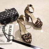 Funki Buys | Shoes | Women's High Leopard Print Platform Sandals
