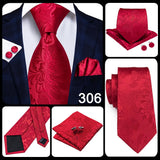 Funki Buys | Neckties | Men's 3 Pcs Elegant Formal Silk Tie Sets