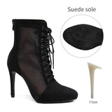 Funki Buys | Boots | Women's Mesh Stiletto Latin Dance Boots