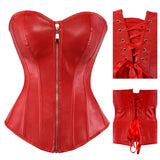 Funki Buys | Lingerie | Women's Faux Leather Zip Up Corset