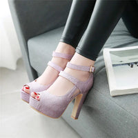 Funki Buys | Shoes | Women's Sequin Peep Toe Platform Sandal