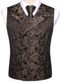 Funki Buys | Vests | Men's 4 Pcs Formal Floral Tie Vest Set