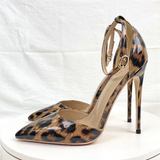 Funki Buys | Shoes | Women's Patent Leopard Stiletto Sandals