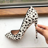Funki Buys | Shoes | Women's White Black Spotted Heels