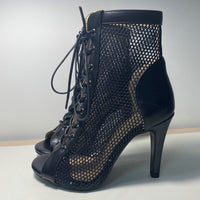 Funki Buys | Boots | Women's Mesh Peep Toe Stiletto Booties