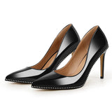 Funki Buys | Shoes | Women's Patent Black Studded Stilettos
