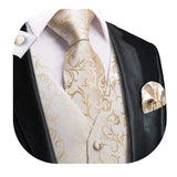 Funki Buys | Vests | Men's Luxury 5 Pcs Wedding Vest Tie Set