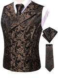Funki Buys | Vests | Men's 4 Pcs Formal Floral Tie Vest Set