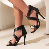 Funki Buys | Shoes | Women's Strappy Gladiator Stiletto Sandals