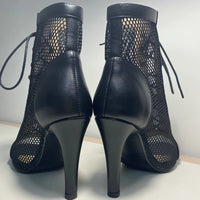 Funki Buys | Boots | Women's Mesh Peep Toe Stiletto Booties