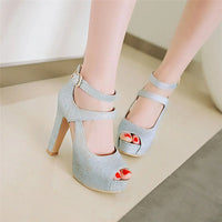Funki Buys | Shoes | Women's Sequin Peep Toe Platform Sandal